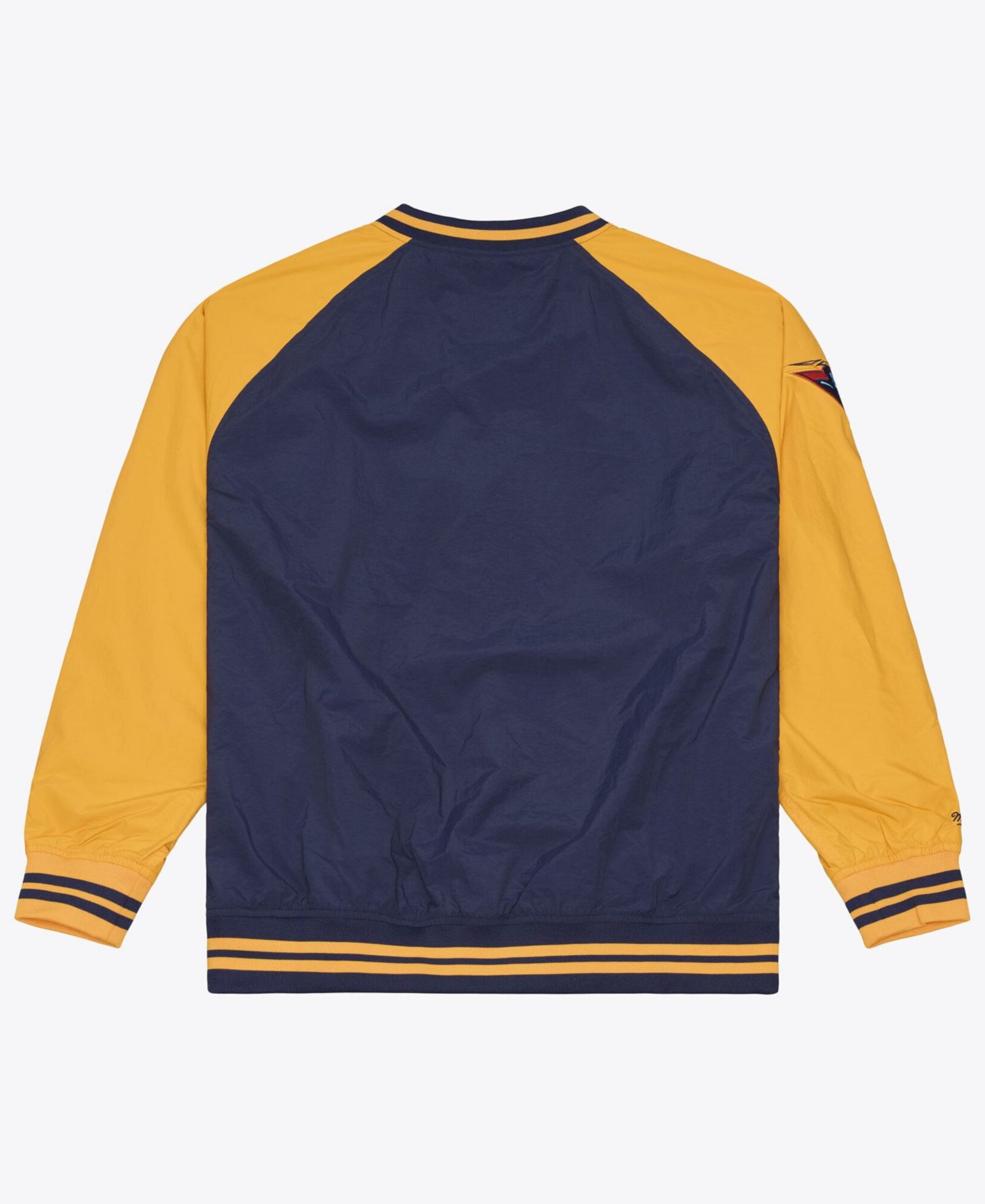 Men's Navy Golden State Warriors Classic V-Neck Pullover Jacket