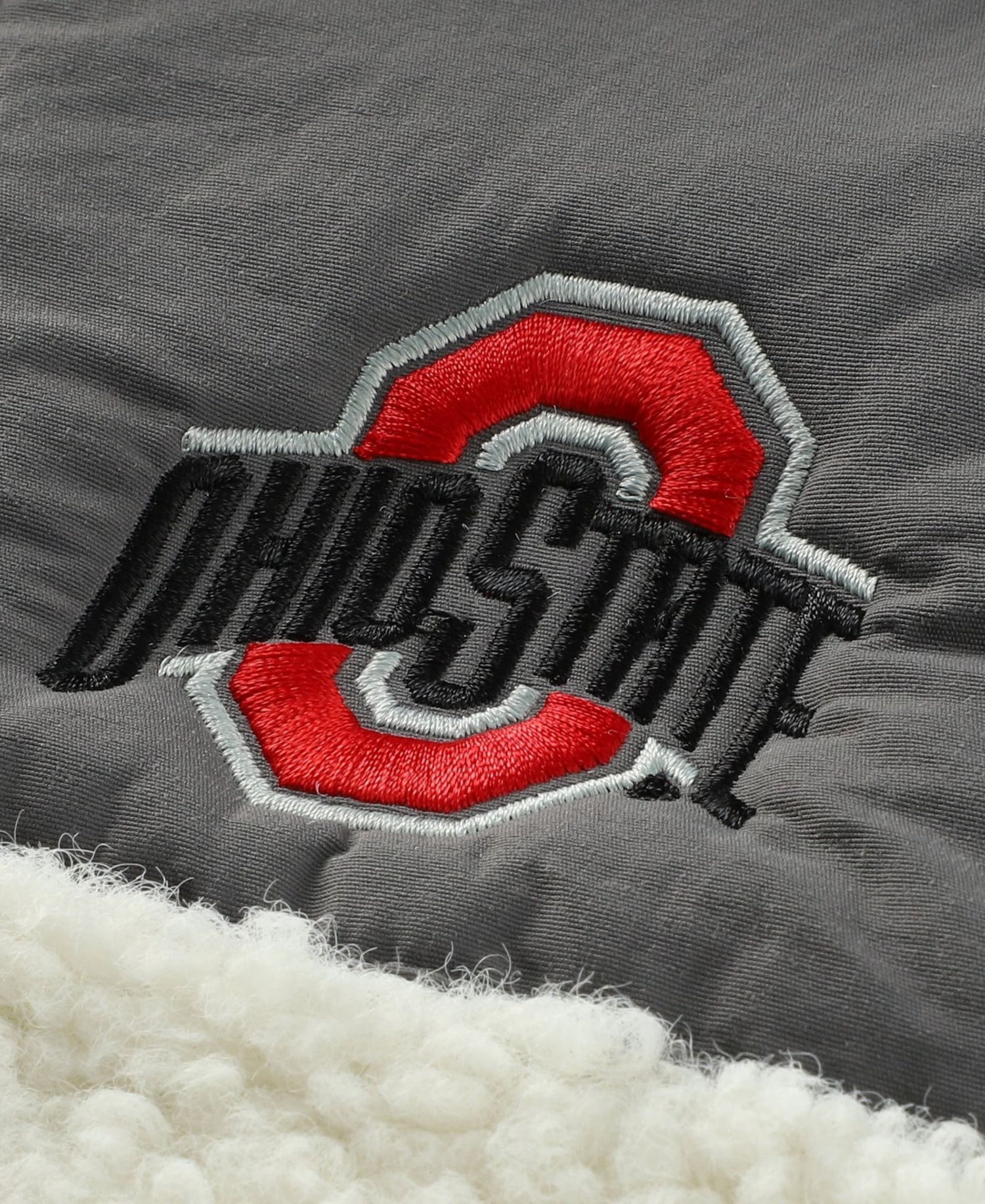 Big Boys and Girls Charcoal Ohio State Buckeyes Teddy Sherpa Jacket