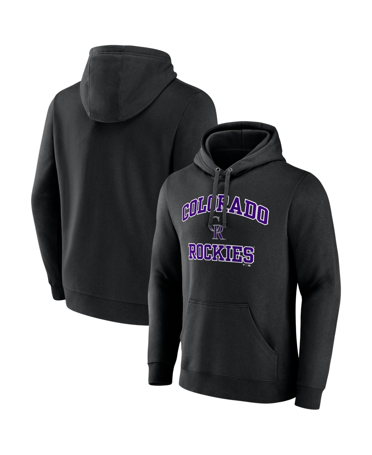 Logo Athletic Men's Black Colorado Rockies Heart Soul Hoodie