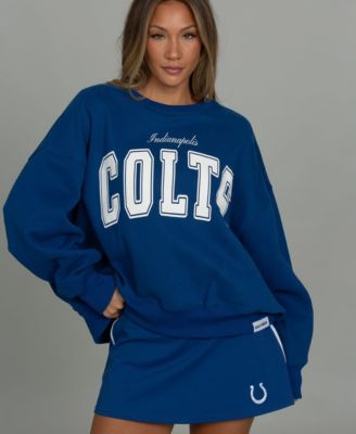 Women's Royal Indianapolis Colts x Wide Arm Sweatshirt