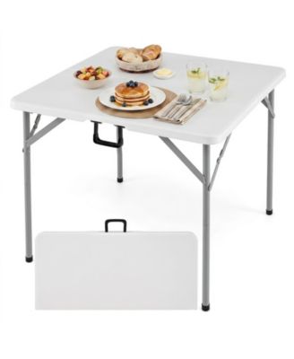 34'' Folding Table with Carrying Handle Plastic Table for Picnic Camping Travel