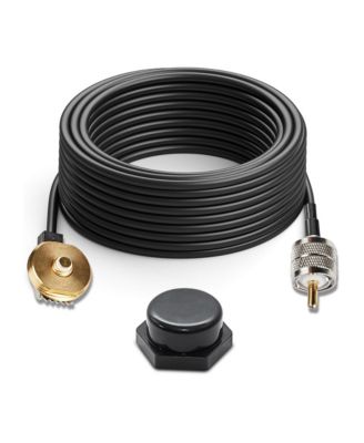 16ft Pure Copper Low Loss RG58 Coax Cable With Antenna Waterproof Cap For Mobile Radio