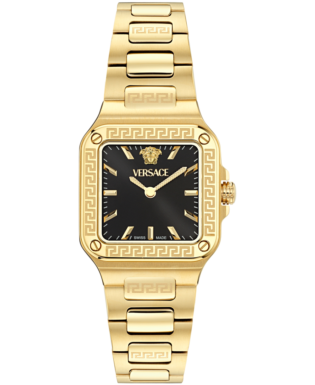 Versace Women's Greca Edge Ip Yellow Gold Bracelet Watch, 30x30mm