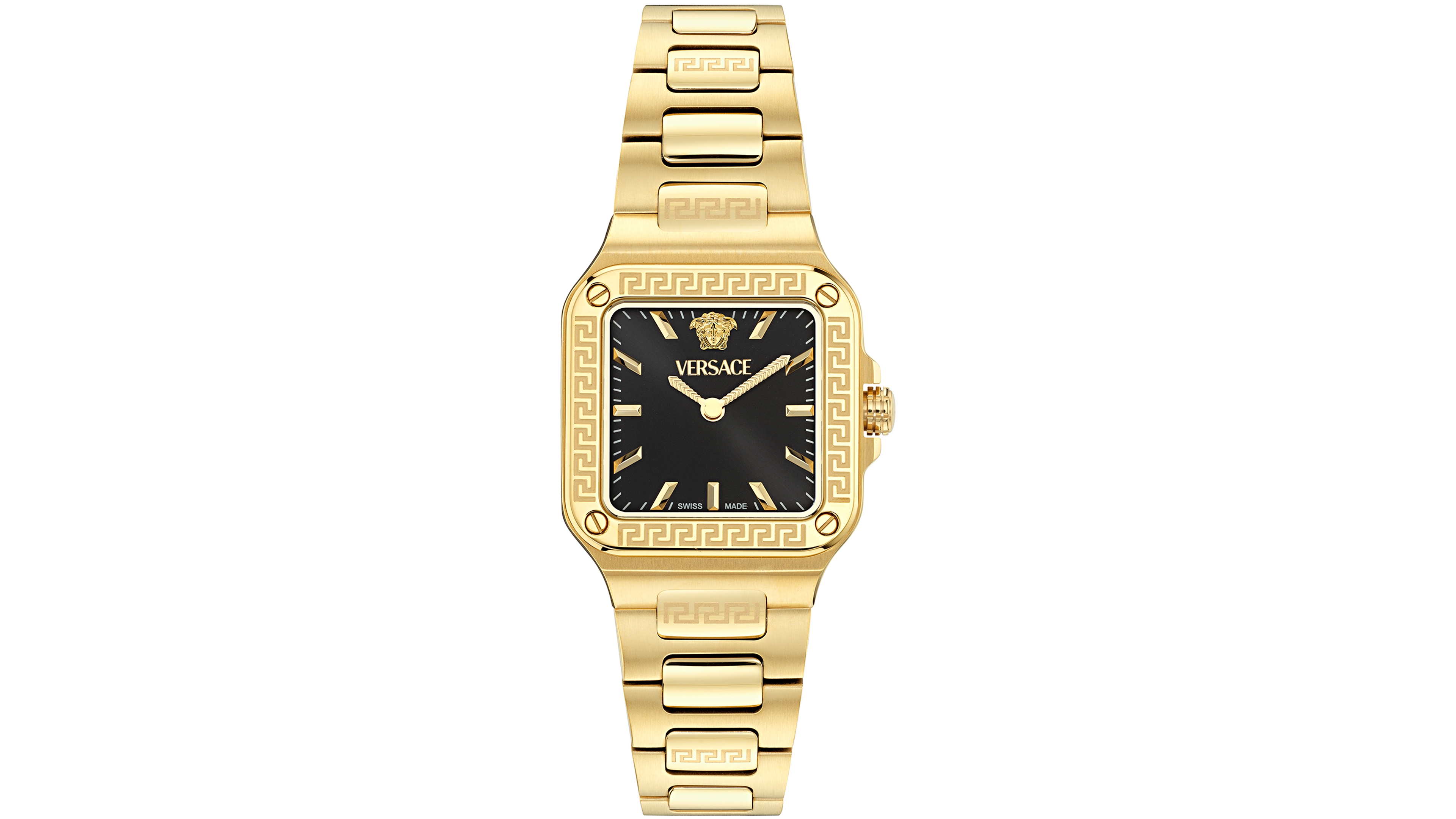 Versace Women's Greca Edge Ip Yellow Gold Bracelet Watch, 30x30mm