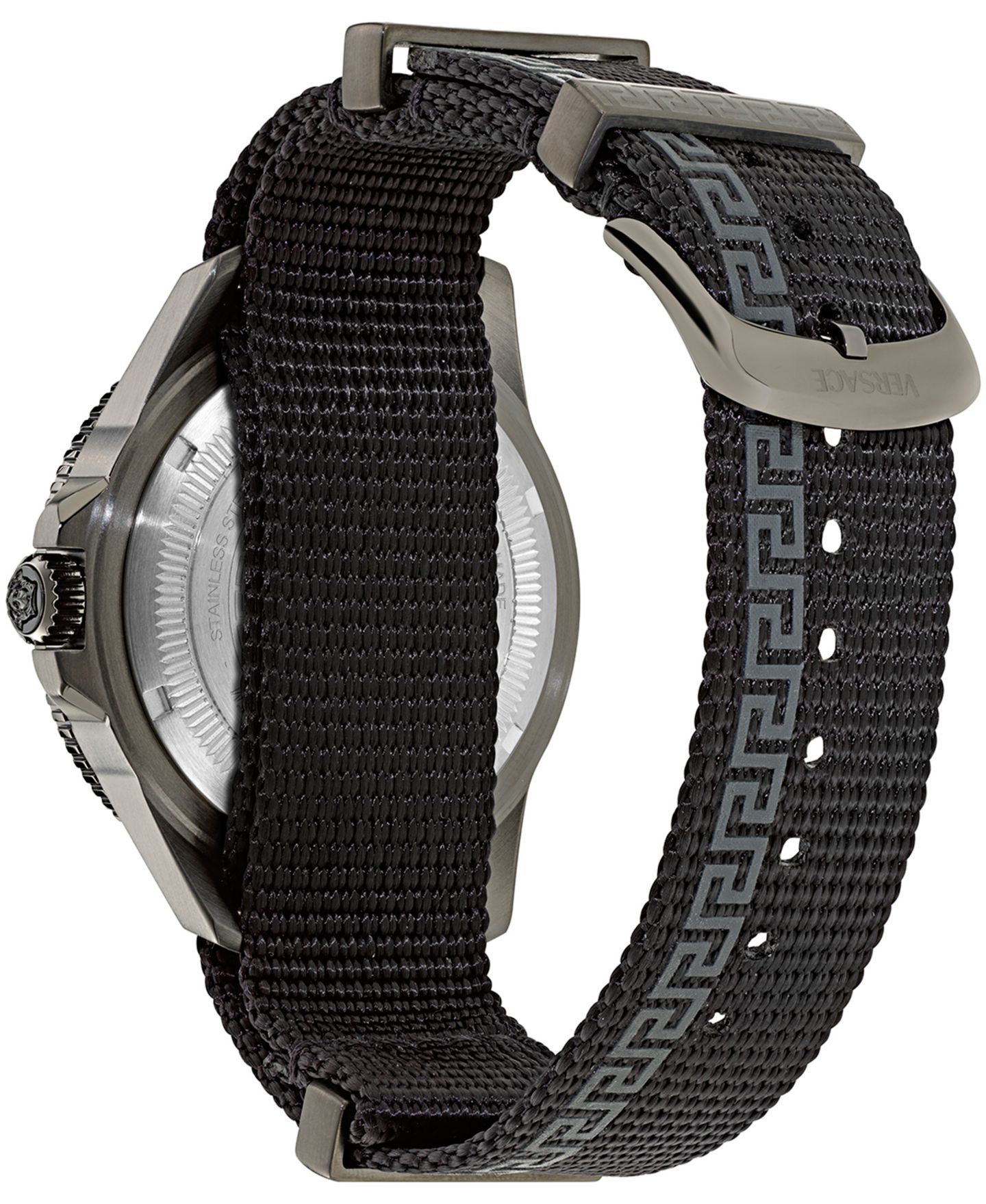 Мужские часы Versace Greca Force IP Gunmetal Case Black Matte Watch, 42mm — фото 3