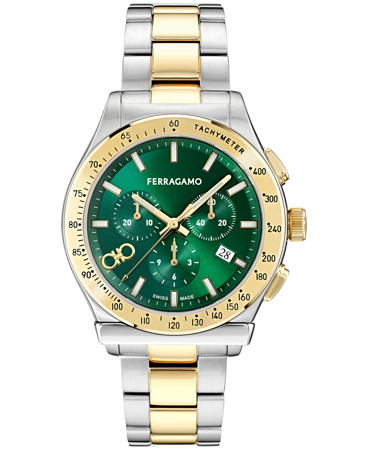 Мужские часы Ferragamo Two-Tone Stainless Steel Bracelet Watch, 42mm — фото 1
