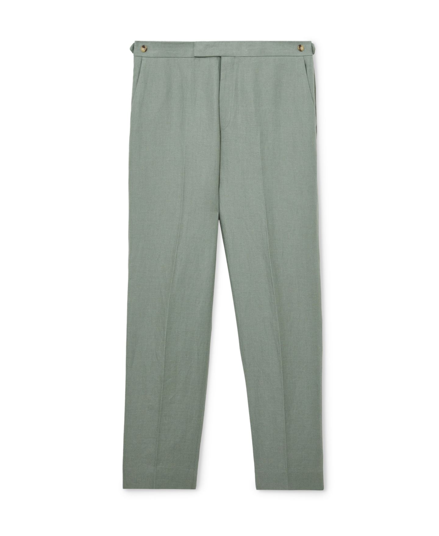 Мужские брюки REISS Atlantic Linen-Twill Tailored-Fit Suit, цвет: Шалфейный — фото 5