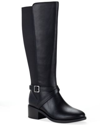 Women's Yanaa Knee High Buckle Memory Foam Faux Leather Riding Boots