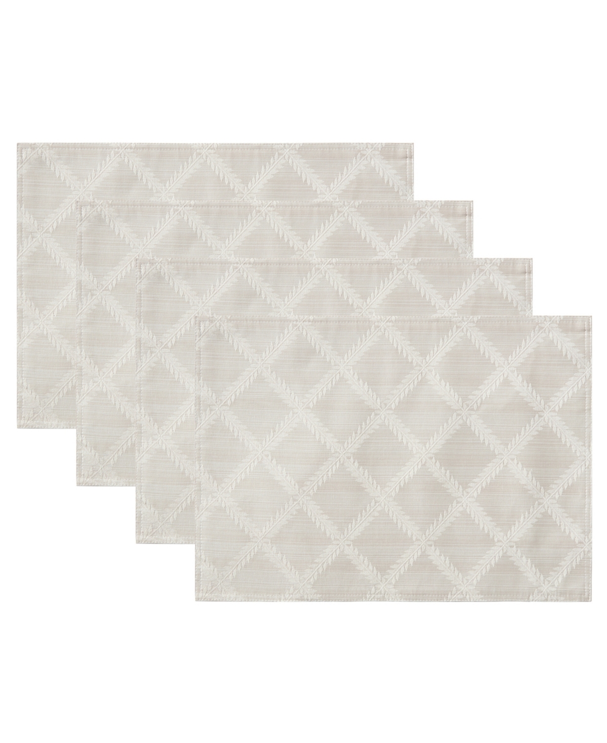 Lenox Laurel Leaf Rectangular Placemats, Set of 4 - Platinum