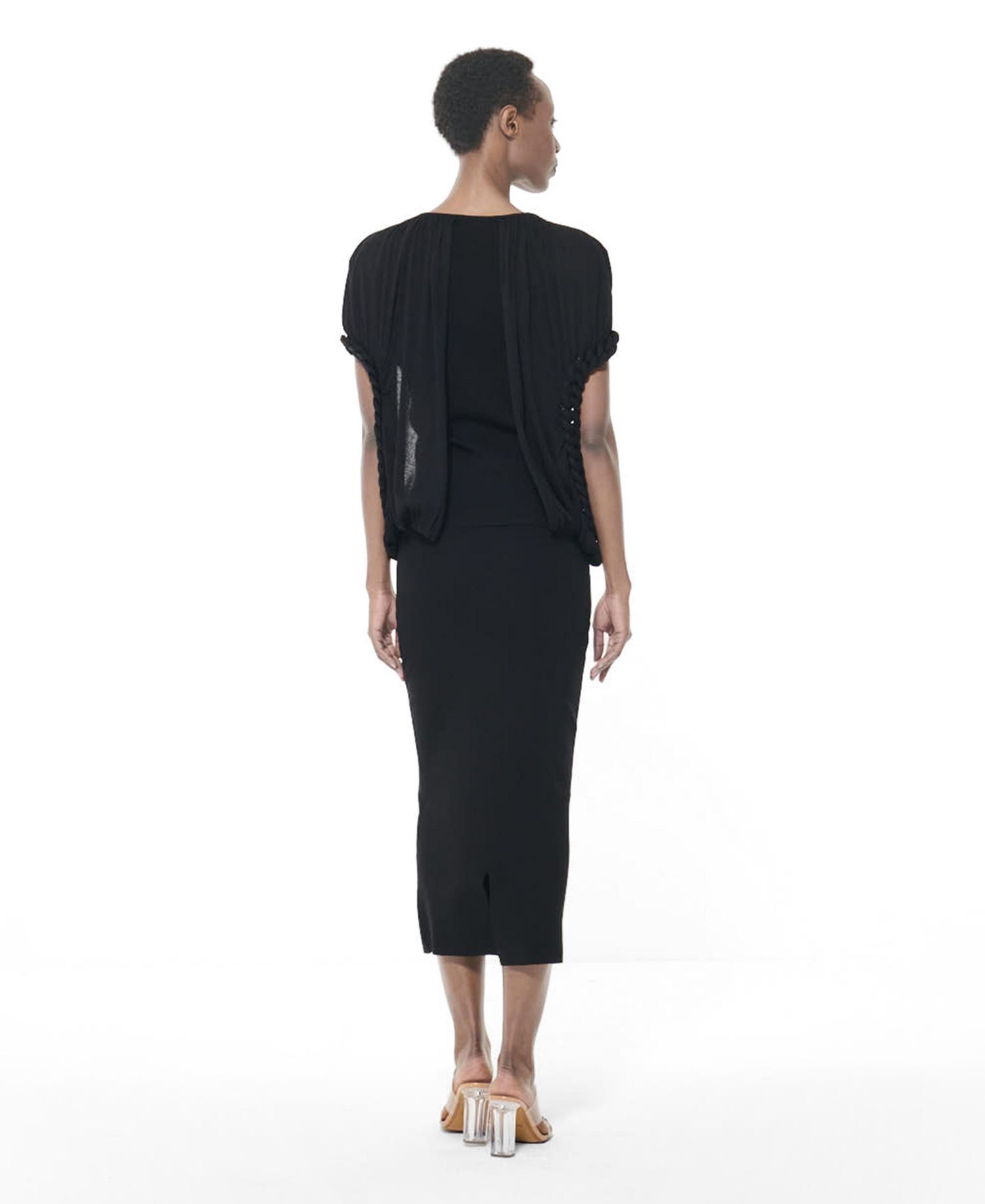 Women's Chain-Detail Fitted Short-Sleeve Top