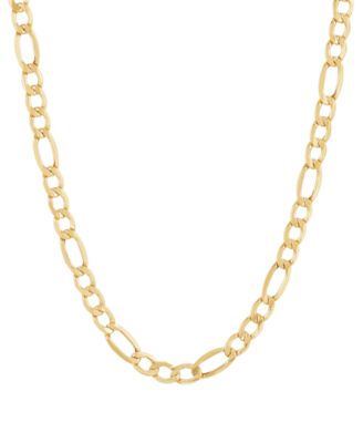 Figaro Link 22" Chain Necklace with Lobster Clasp in 10K Yellow Gold