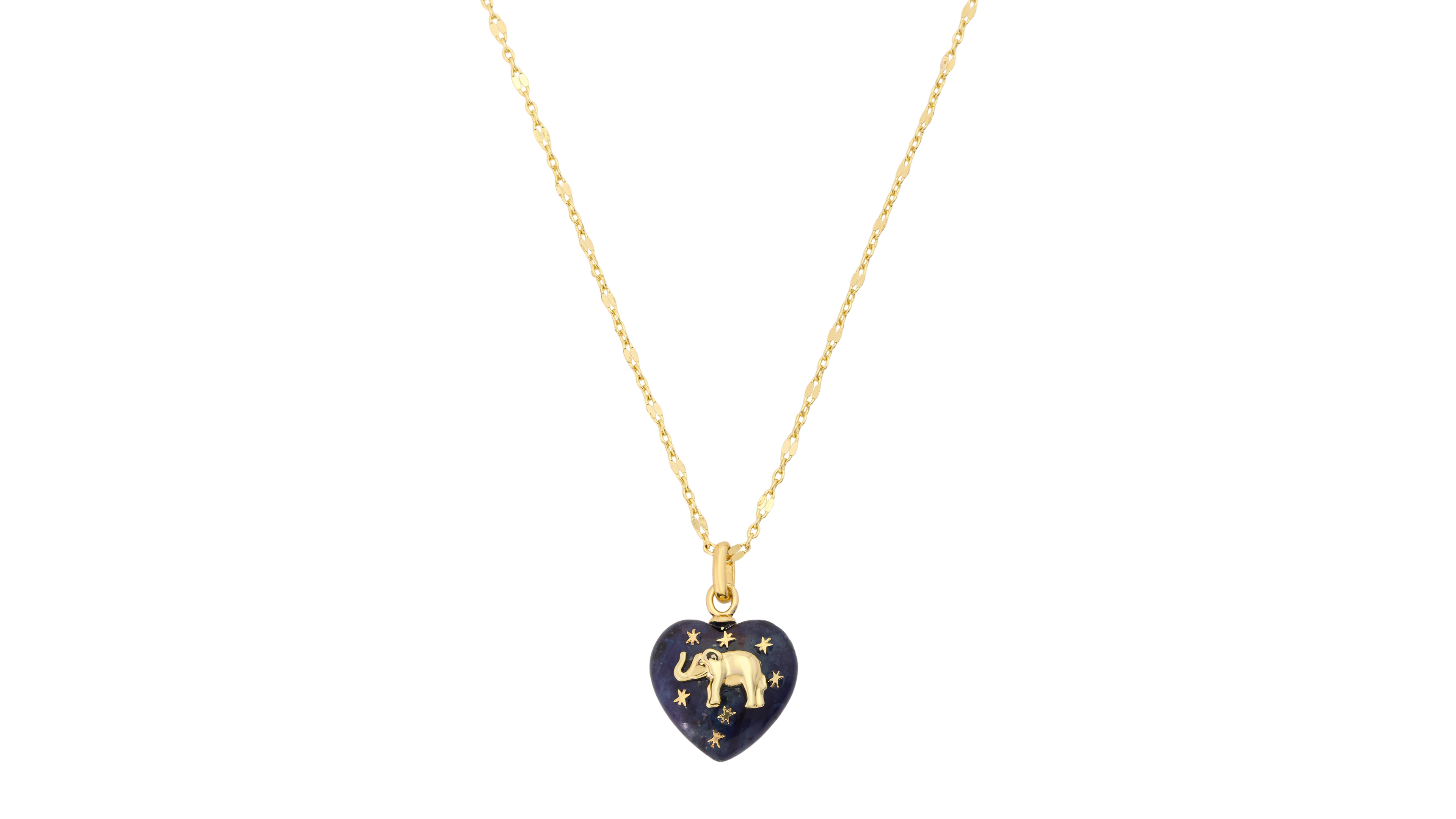 Unwritten Lapis Gold-Tone Heart Necklace