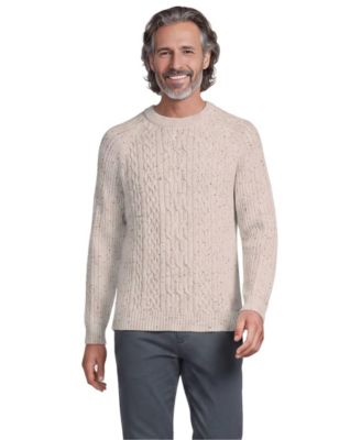 Men's Long Sleeve Cotton Wool Blend Crewneck Sweater