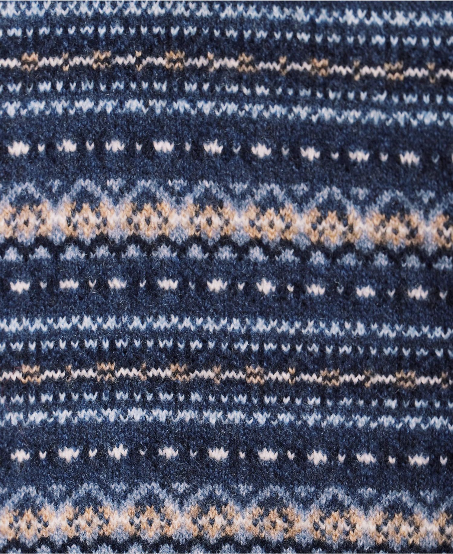Men's CashTouch Fairisle Long Sleeve Sweater Polo