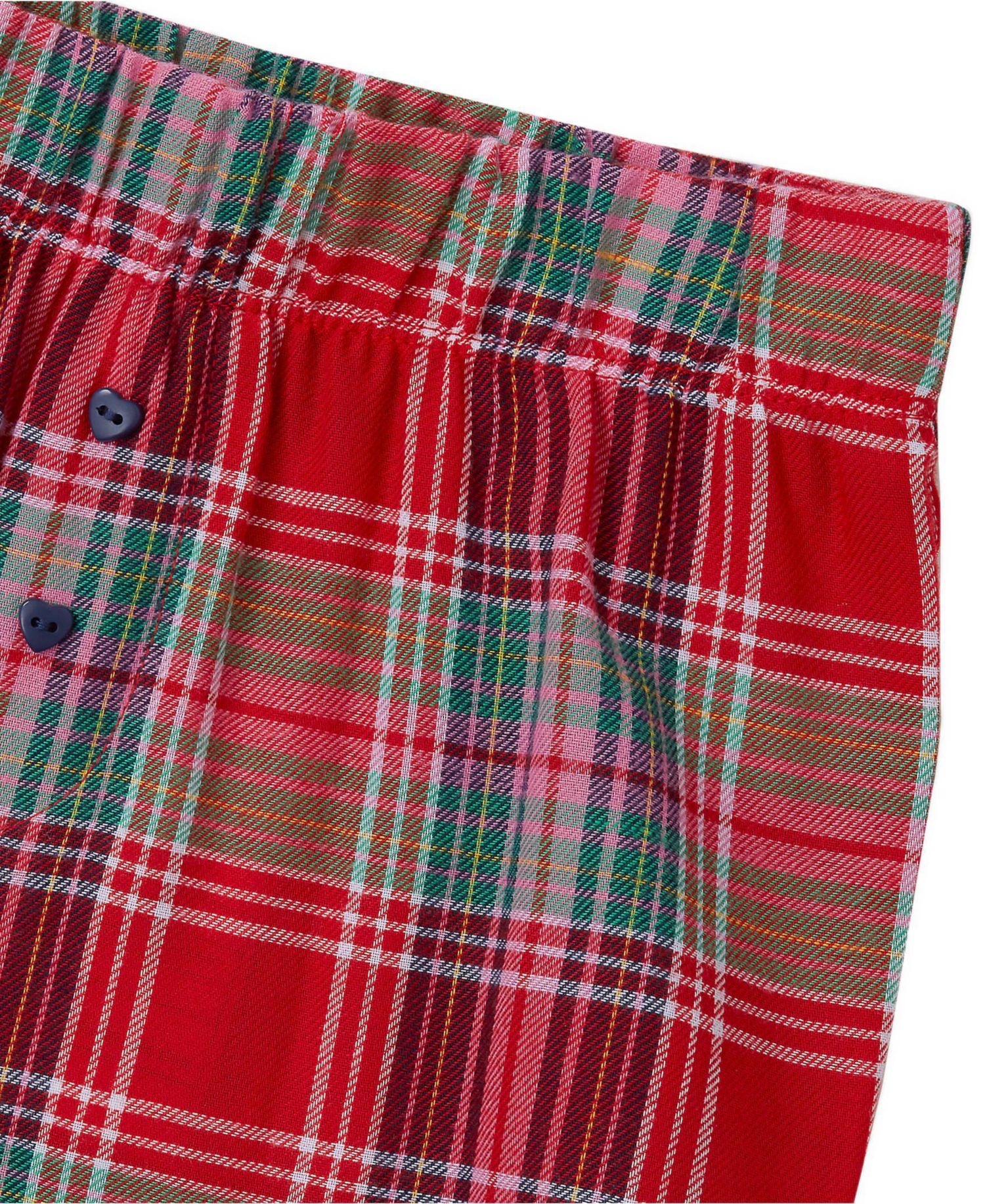 Little Girls Bow Flannel Pajama Pants