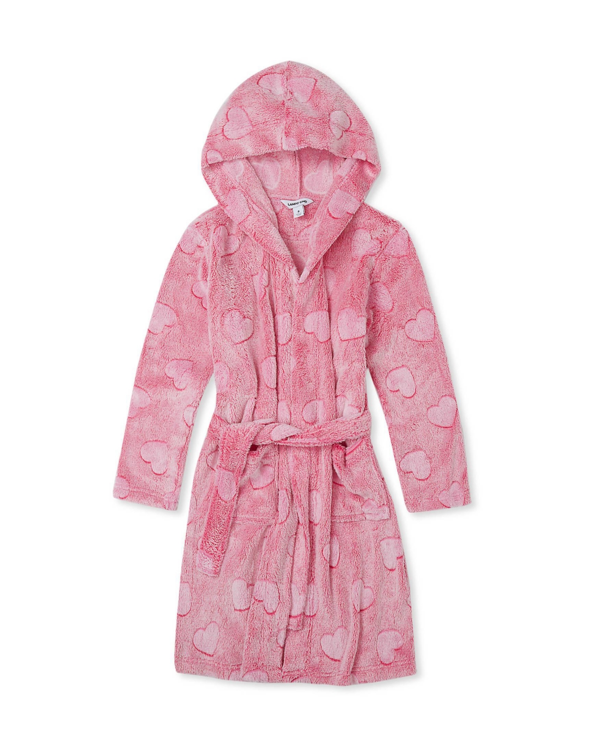 Lands' End Big Girls Embossed Plush Robe