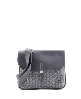 Coursier Messenger Bag Coated Canvas and Leather