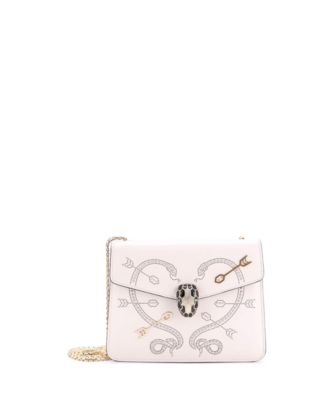 Mini Serpenti Forever Shoulder Bag Embellished Leather