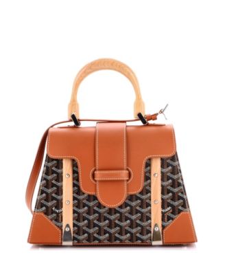 PM Saigon Top Handle Bag Coated Canvas with Leather