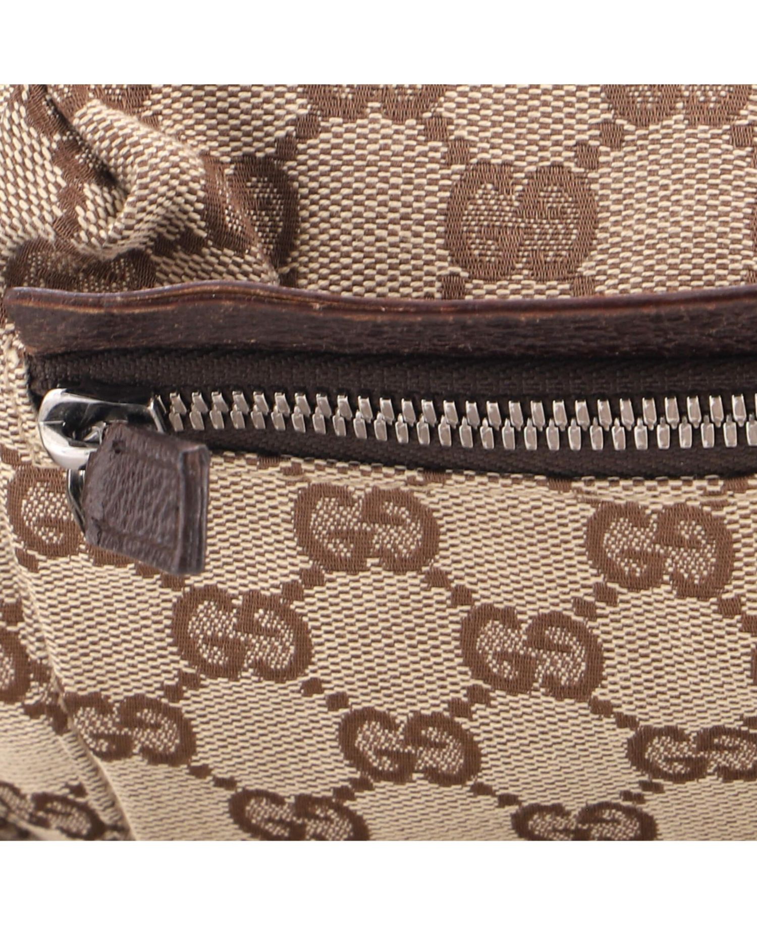 Vintage Double Belt Bag GG Canvas with Leather