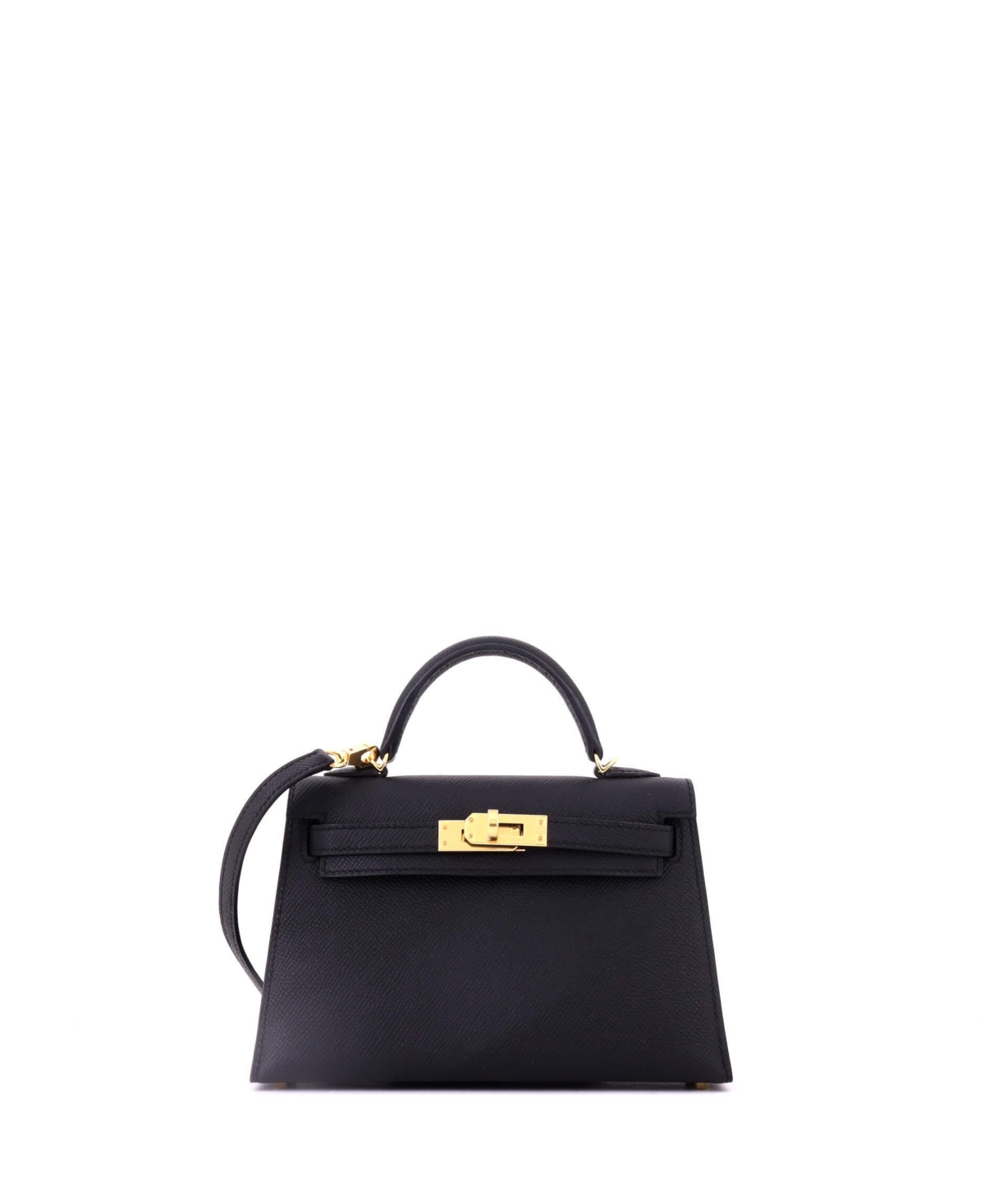 Pre-Owned Hermes Kelly 20 Handbag Black Epsom with Gold Hardware