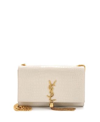 Medium Classic Monogram Tassel Crossbody Bag Embossed Leather