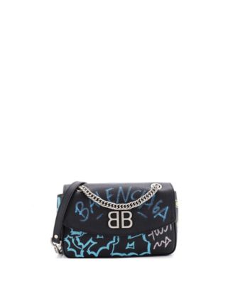 Small BB Graffiti Chain Wallet Leather