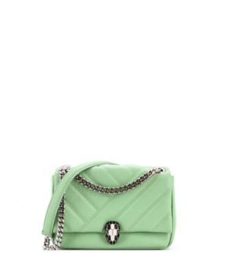Small Serpenti Cabochon Shoulder Bag Diagonal Quilted Leather