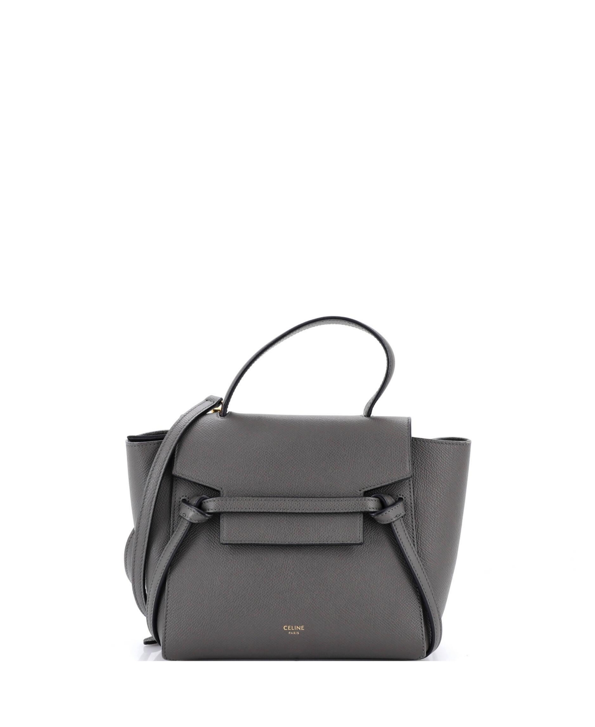 Pre-Owned Celine Nano Belt Bag Textured-Leather Crossbody Handbag