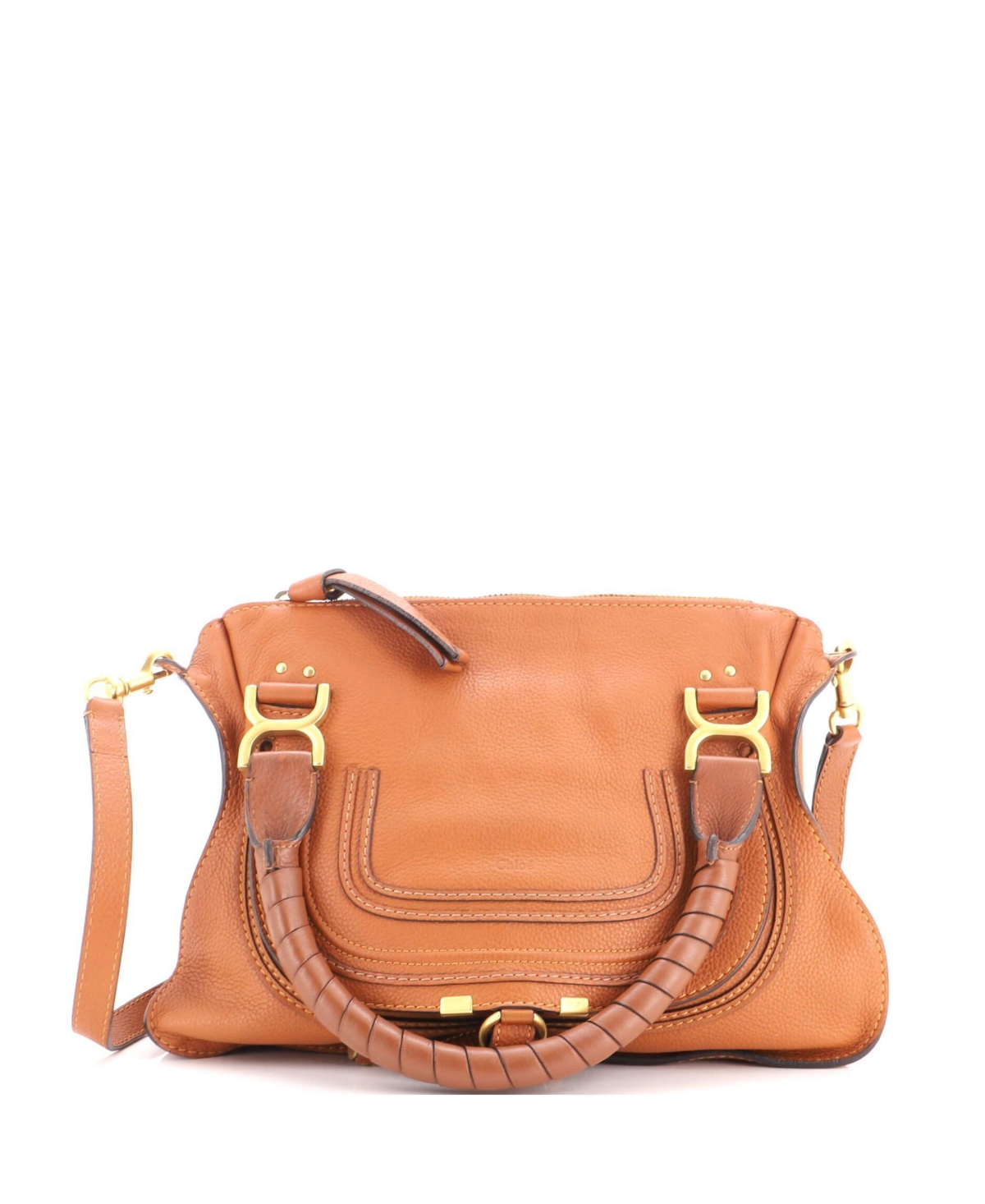 Pre-Owned Chloe Marcie Leather Adjustable-Strap Satchel, 13"W x 11"H x 5"D