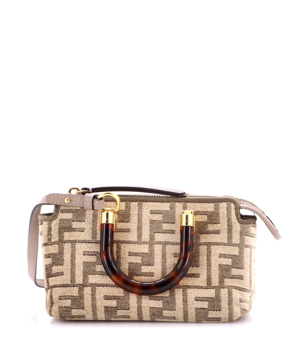 Pre-Owned Fendi By The Way Mini Zucca Tapestry Top Handle Shoulder Bag
