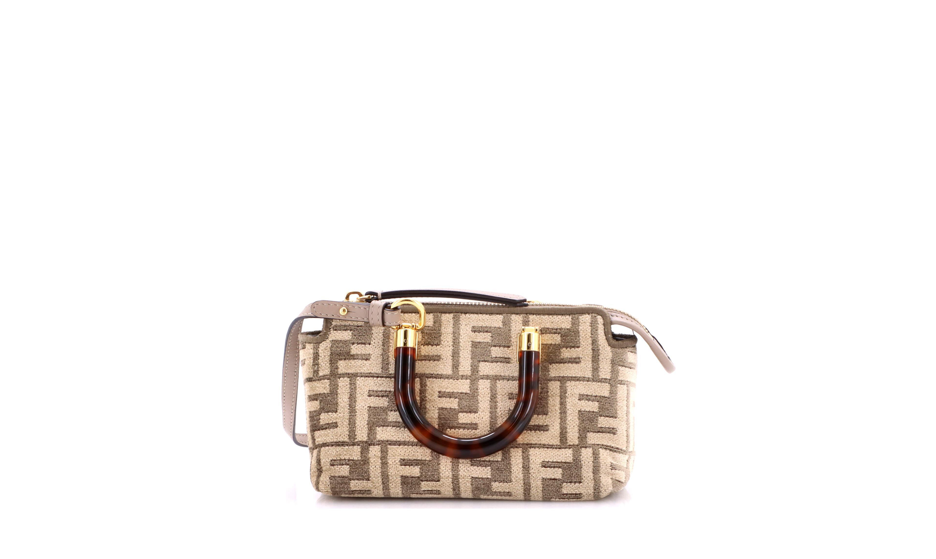Pre-Owned Fendi By The Way Mini Zucca Tapestry Top Handle Shoulder Bag