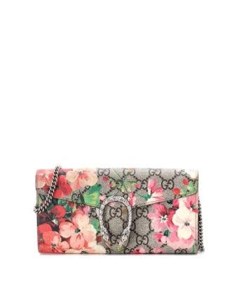 Dionysus Blooms-Print Chain Wallet, 7.5" W x 4" H x 1" D