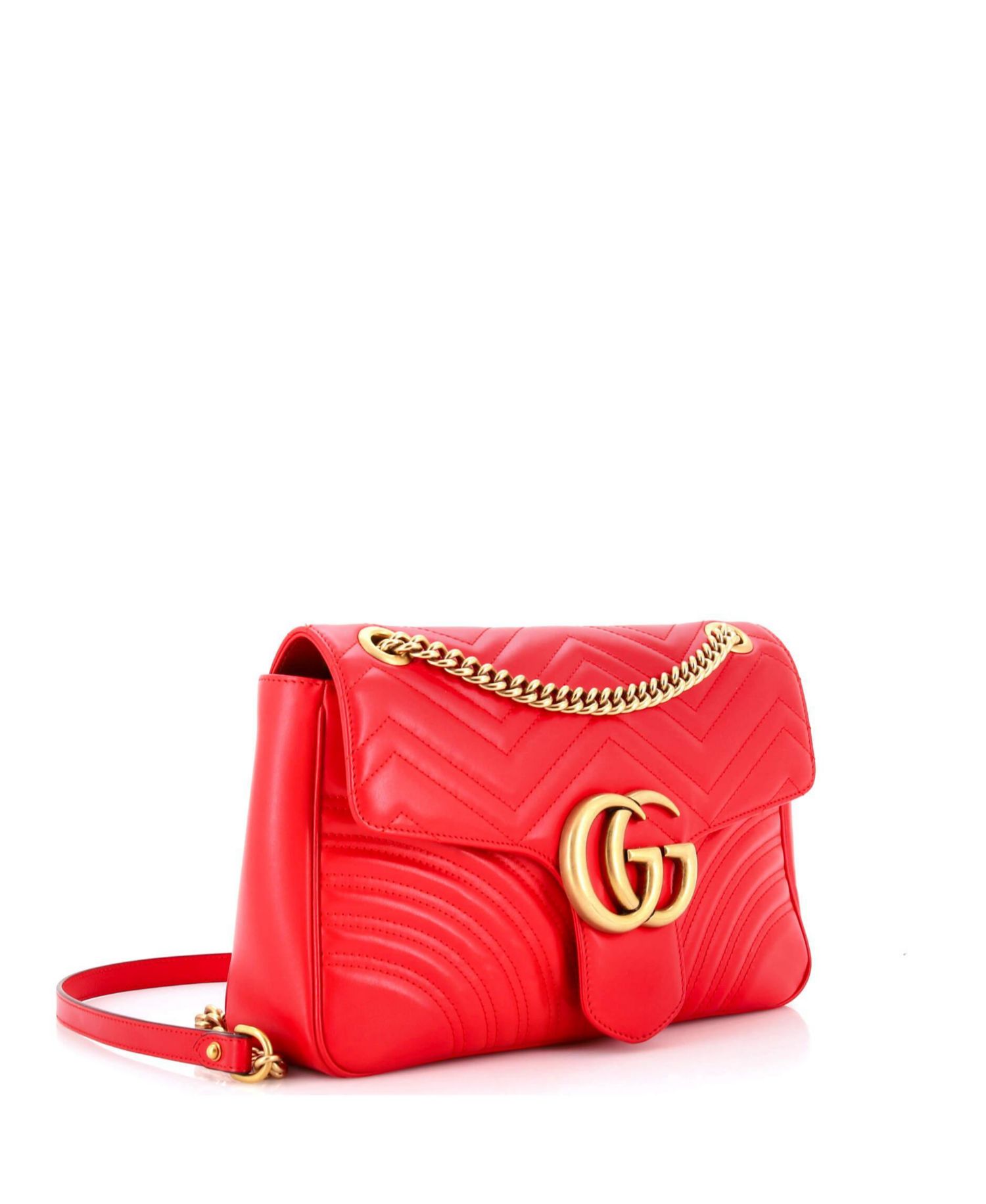 Large GG Marmont Flap Bag Matelasse Leather
