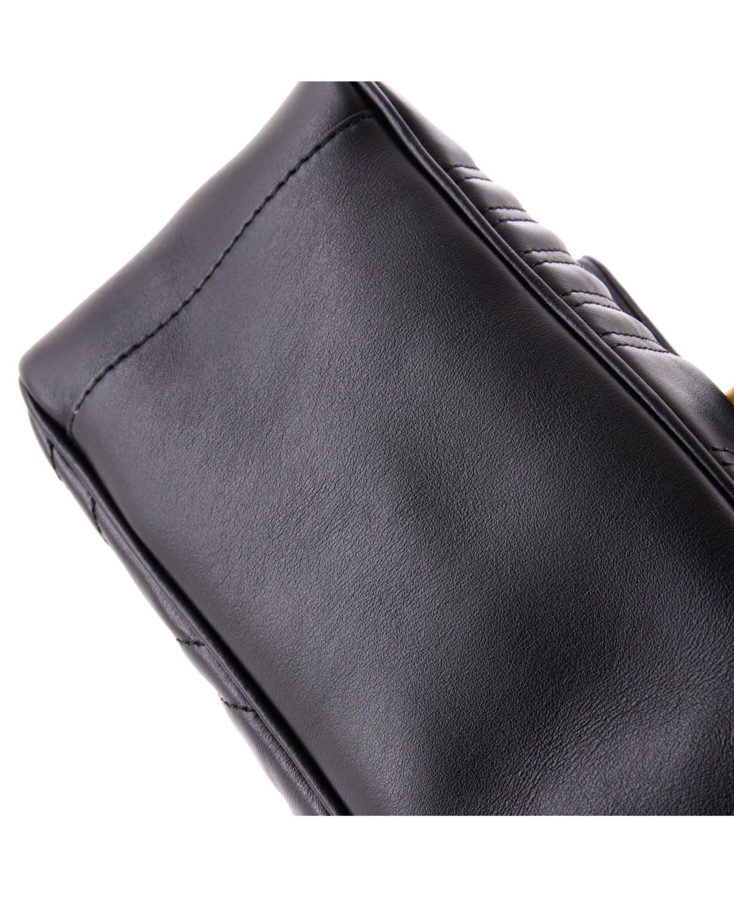 Small GG Marmont Top Handle Flap Bag Matelasse Leather