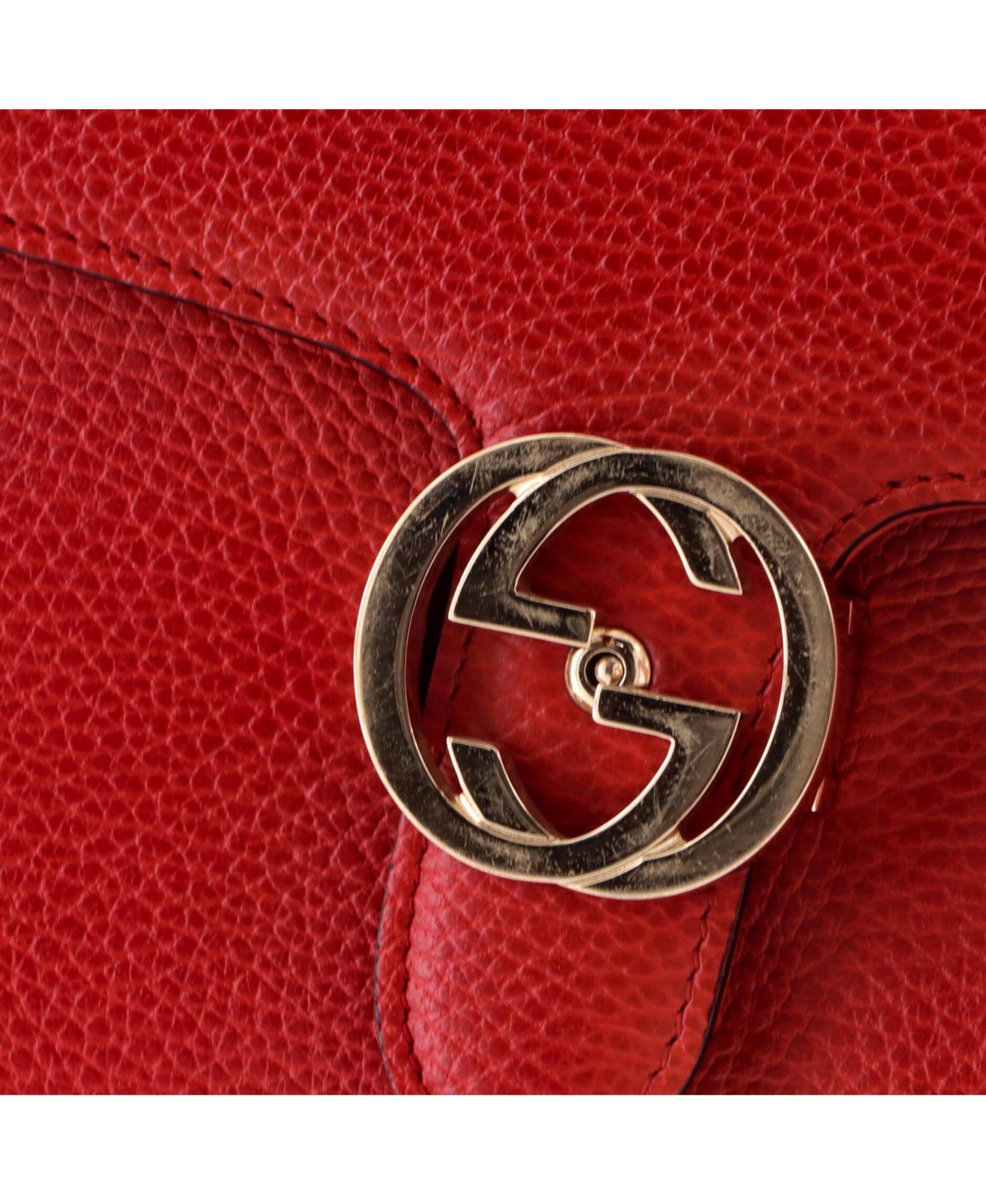 Small Interlocking Shoulder Bag Leather