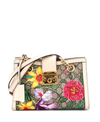 Flora Floral Padlock Chain Coated Canvas Small Tote
