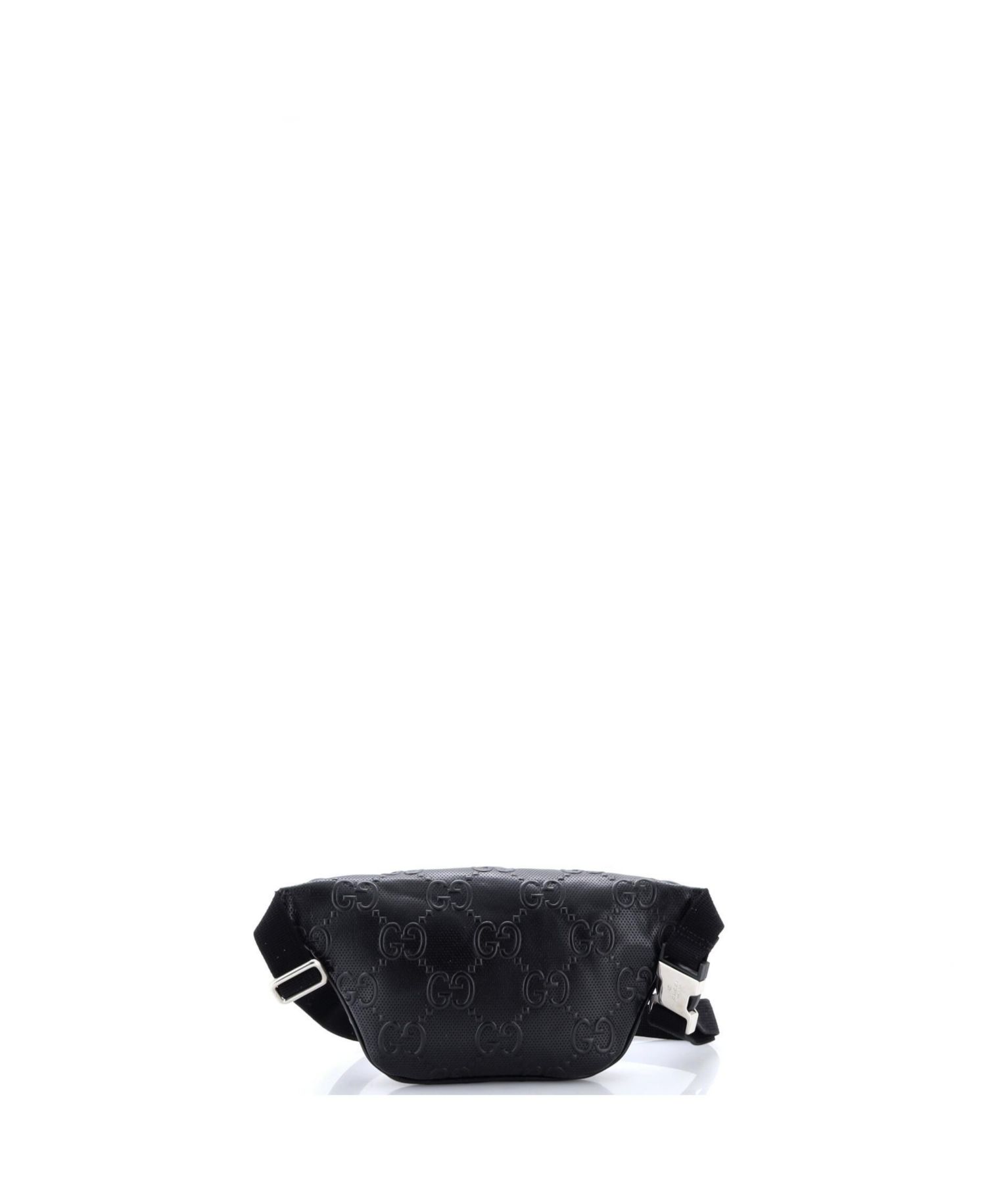 GG Embossed Perforated Leather Adjustable Belt Bag