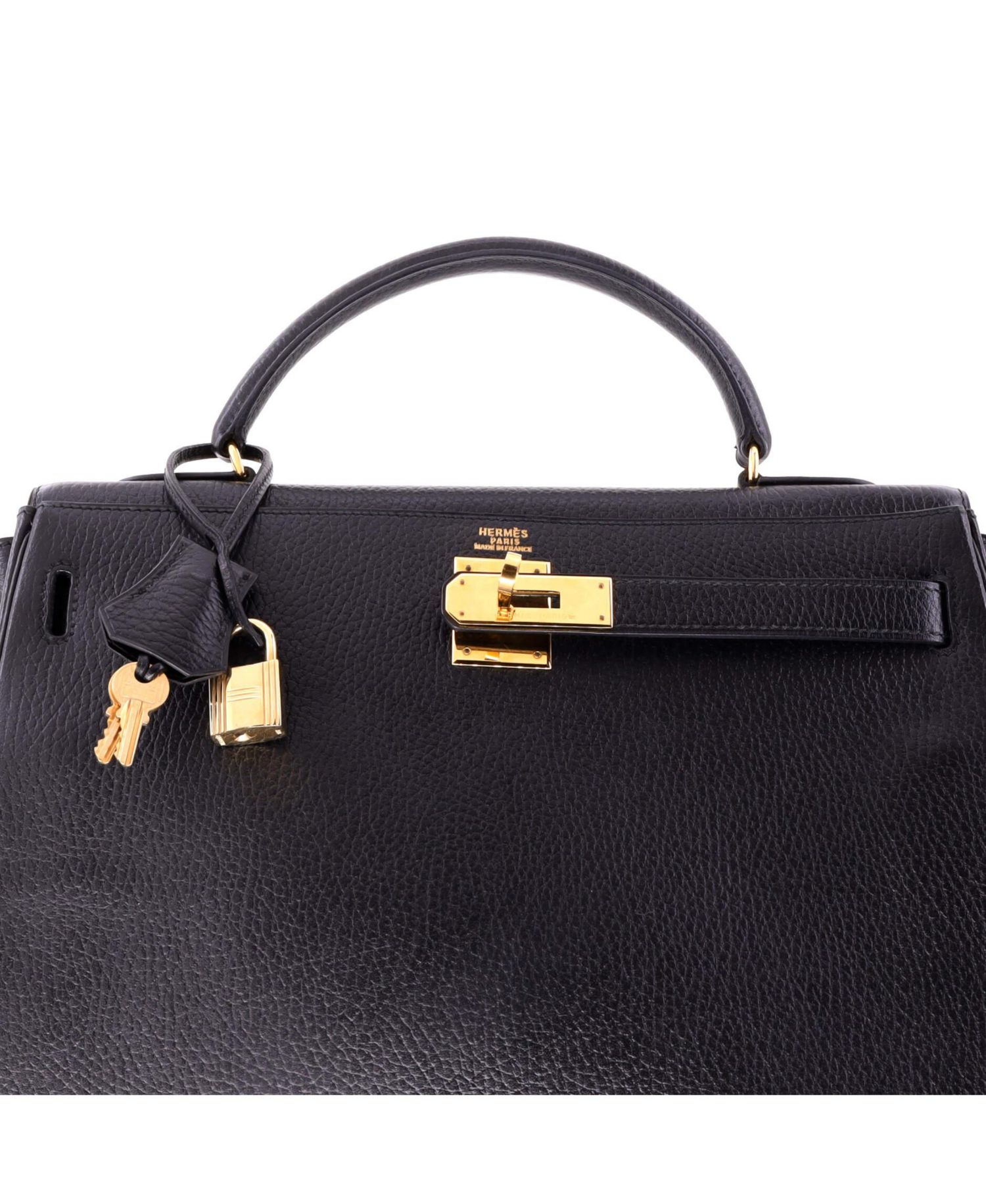 Pre-Owned Herm&egrave;s Kelly 32 Leather Gold-Tone Shoulder Bag