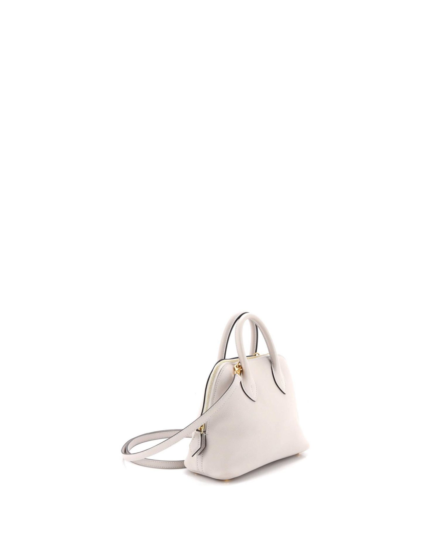 HERM&Eacute;S Mini Bolide 1923 Crossbody Top Handle Leather Shoulder Bag