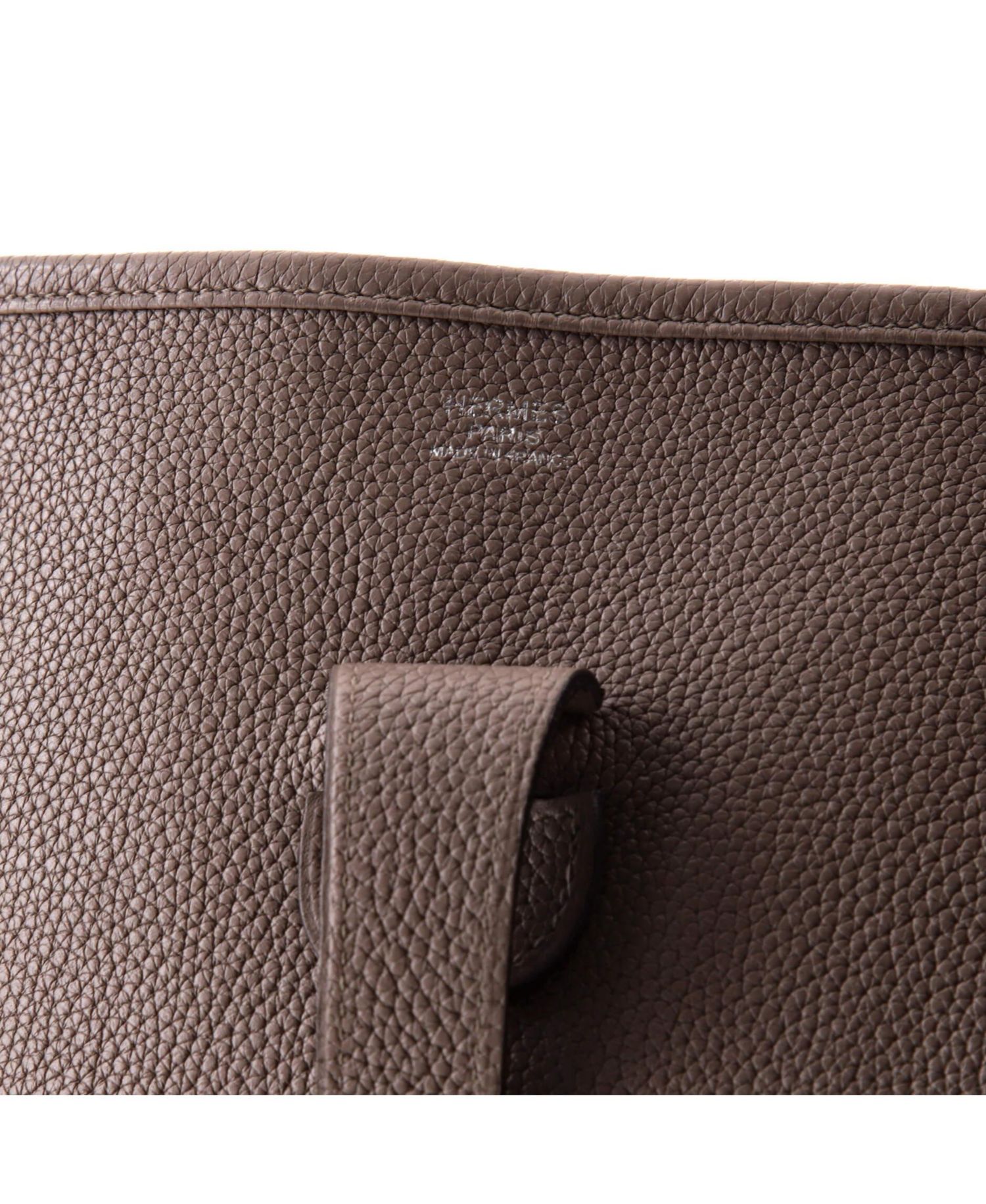 HERM&Eacute;S Evelyne Leather Large Crossbody Shoulder Bag