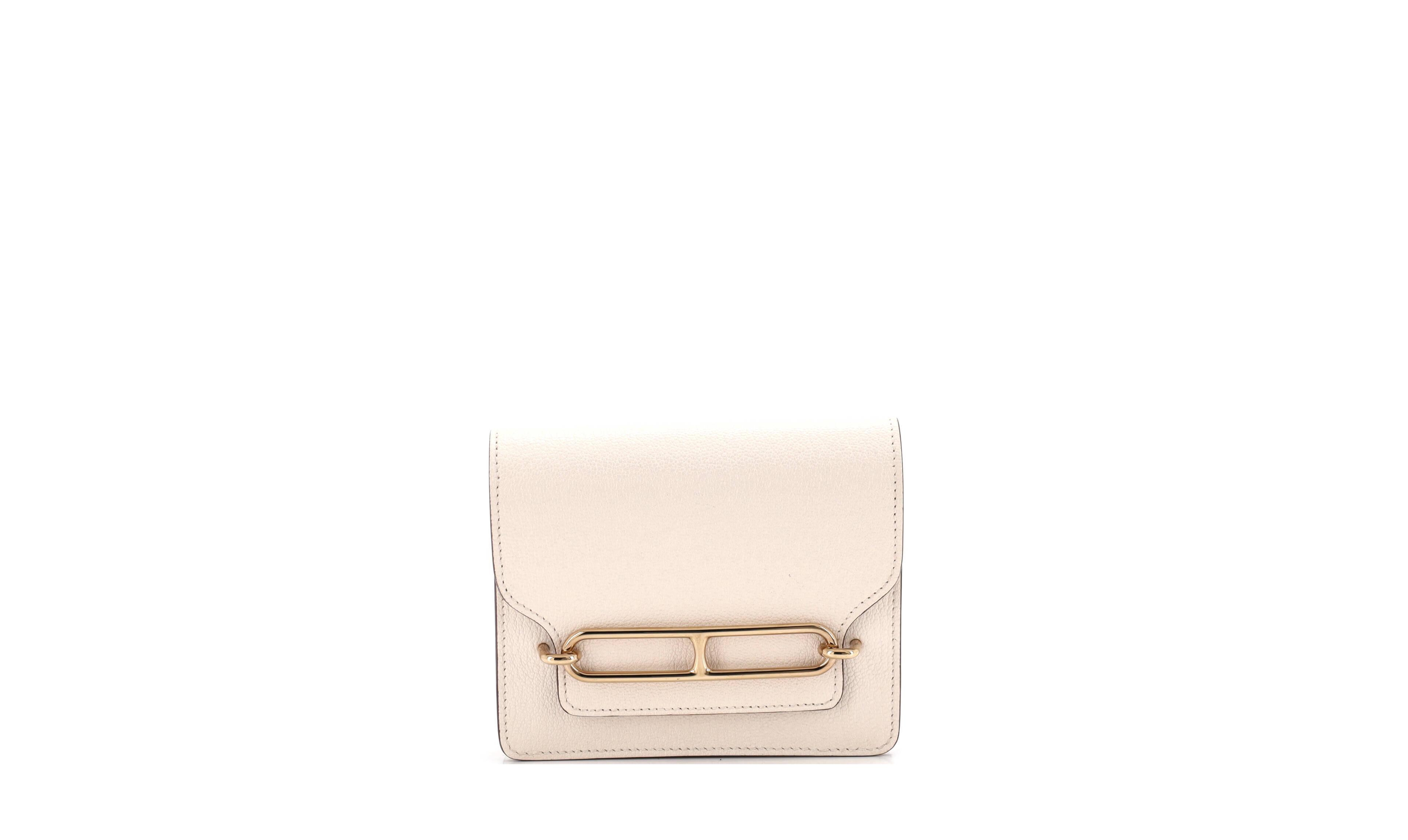 Pre-Owned Hermes Roulis Slim Chevre Mysore Card Case