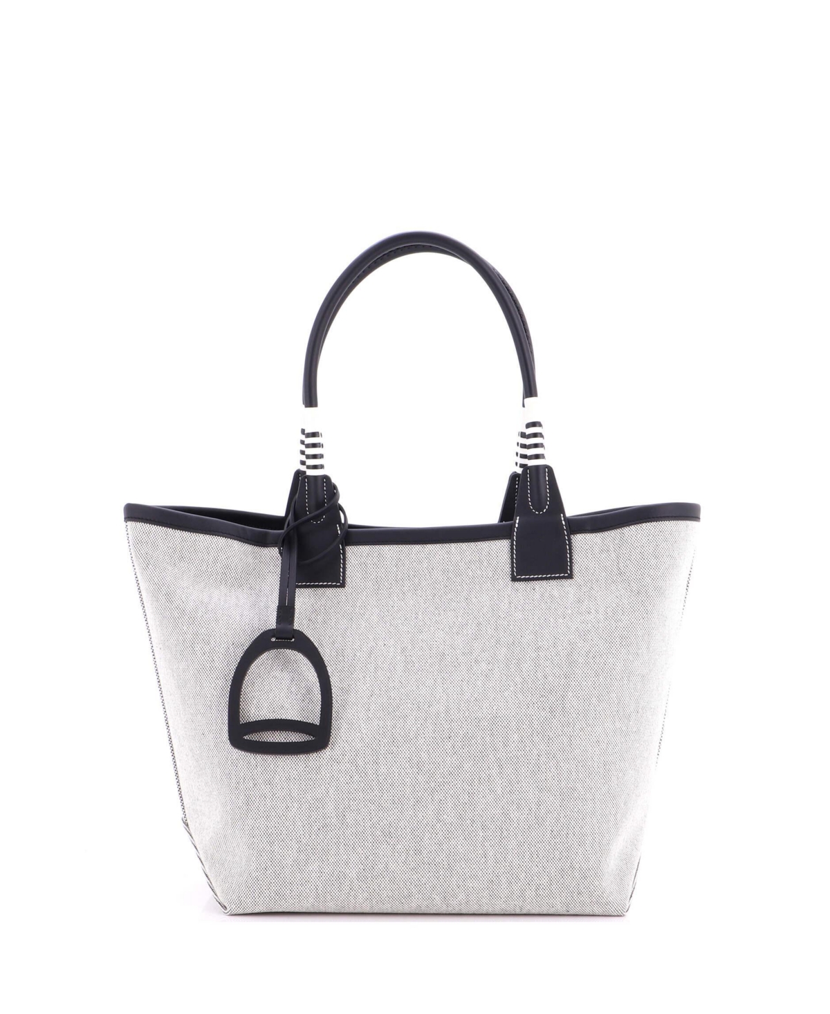 Pre-Owned Hermes 28 Sac Steeple Tote Toile with Leather