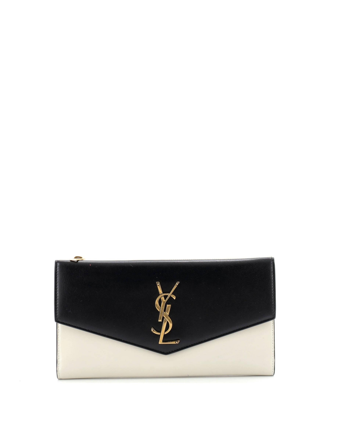 Pre-Owned Saint Laurent Uptown Flap Wallet - White