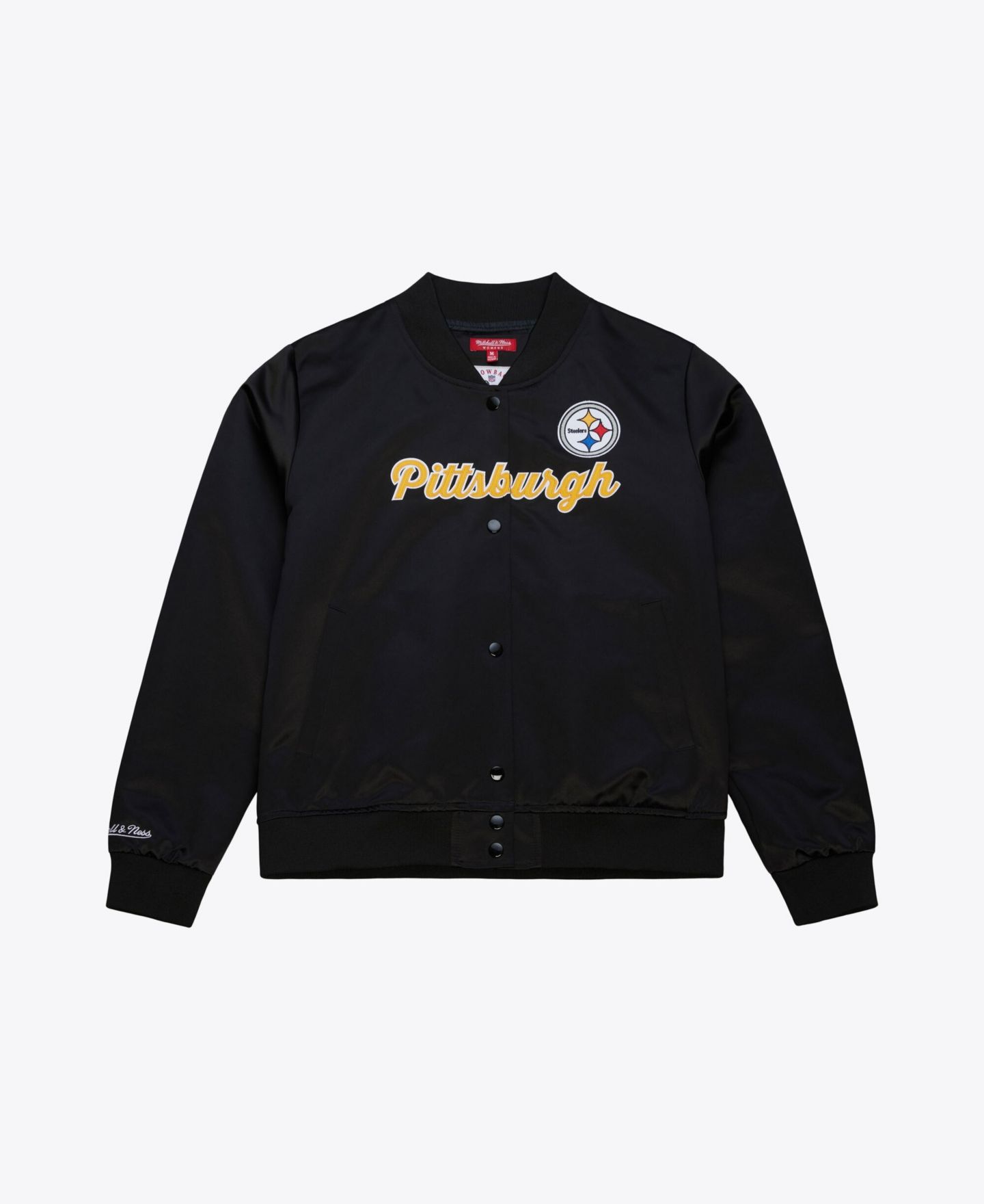 Женская куртка Mitchell & Ness Black Pittsburgh Steelers Full-Snap Satin — фото 2