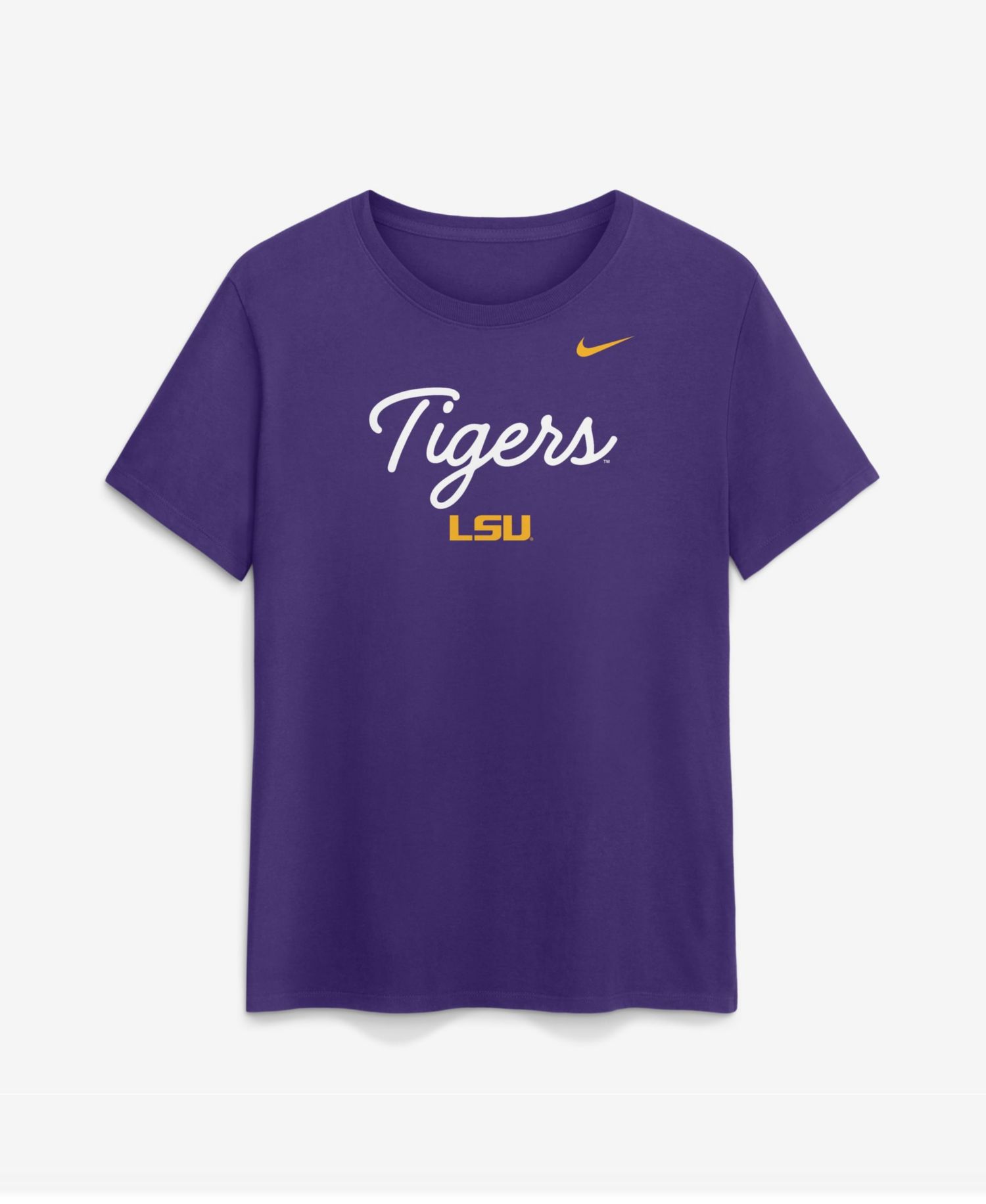 Women's Purple LSU Tigers Script Mantra Logo T-Shirt