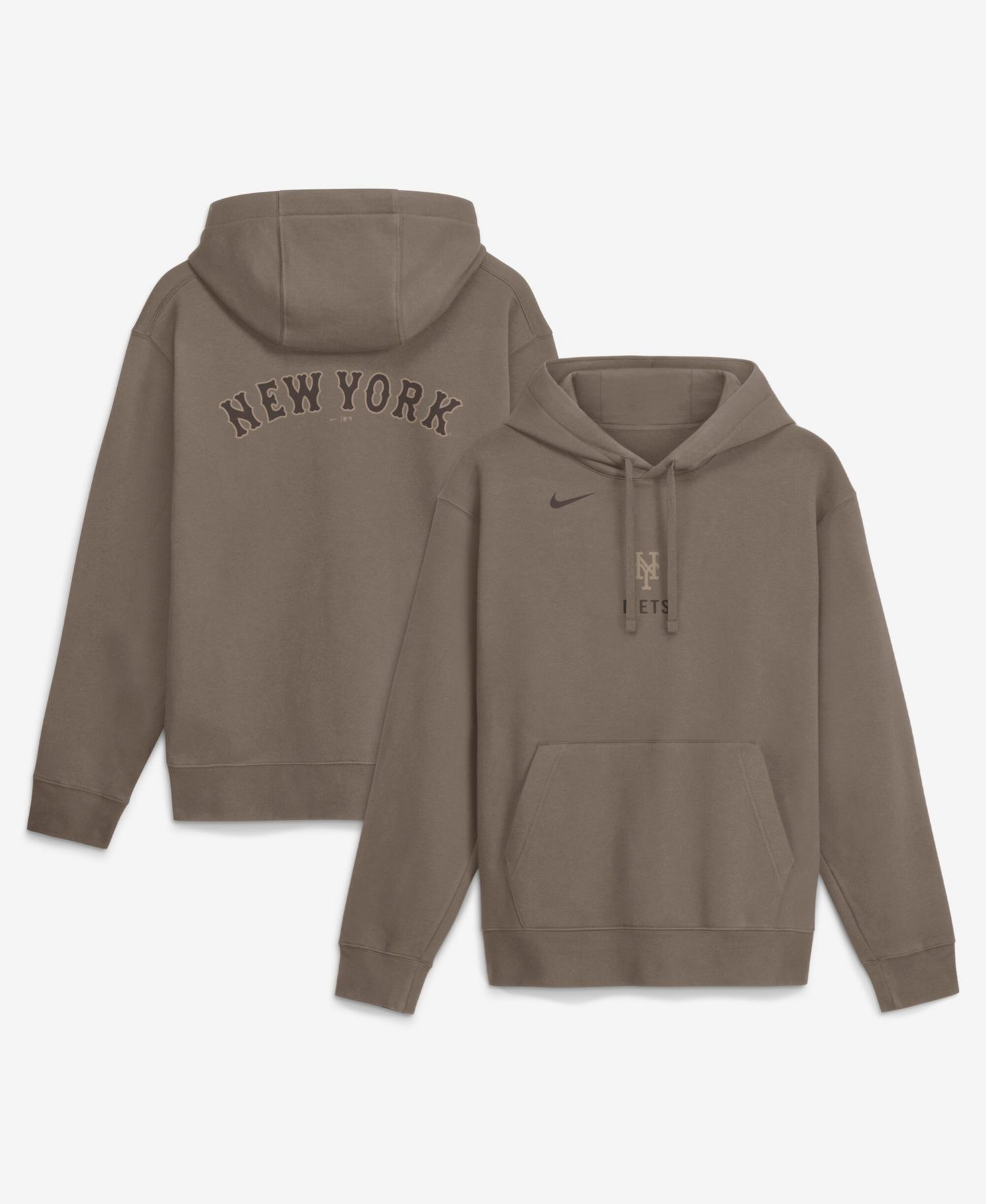 Men's Brown New York Mets Fashion Club Pullover Hoodie