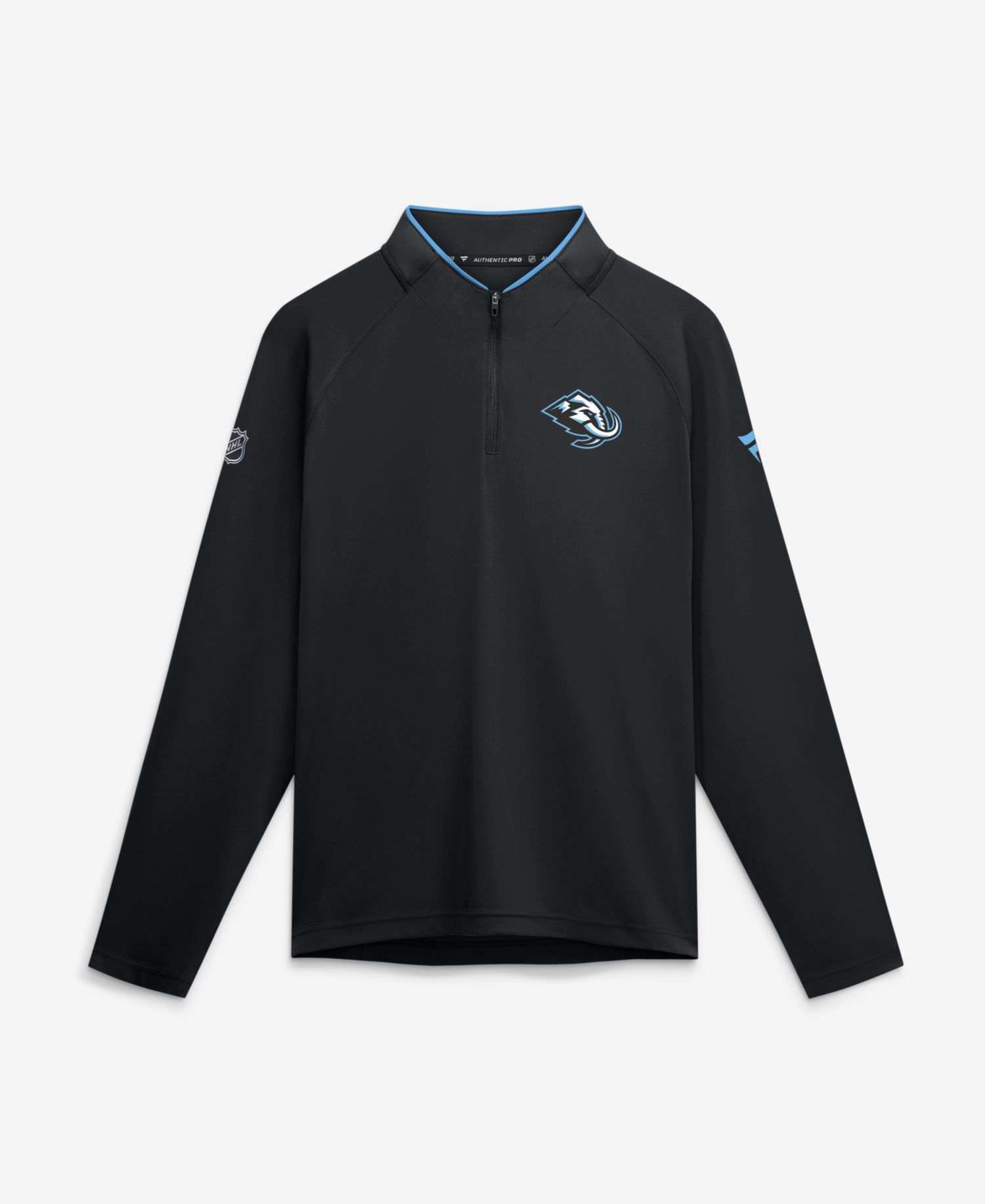 Men's Black Utah Mammoth Authentic Pro Rink Lightweight Quarter-Zip Pullover