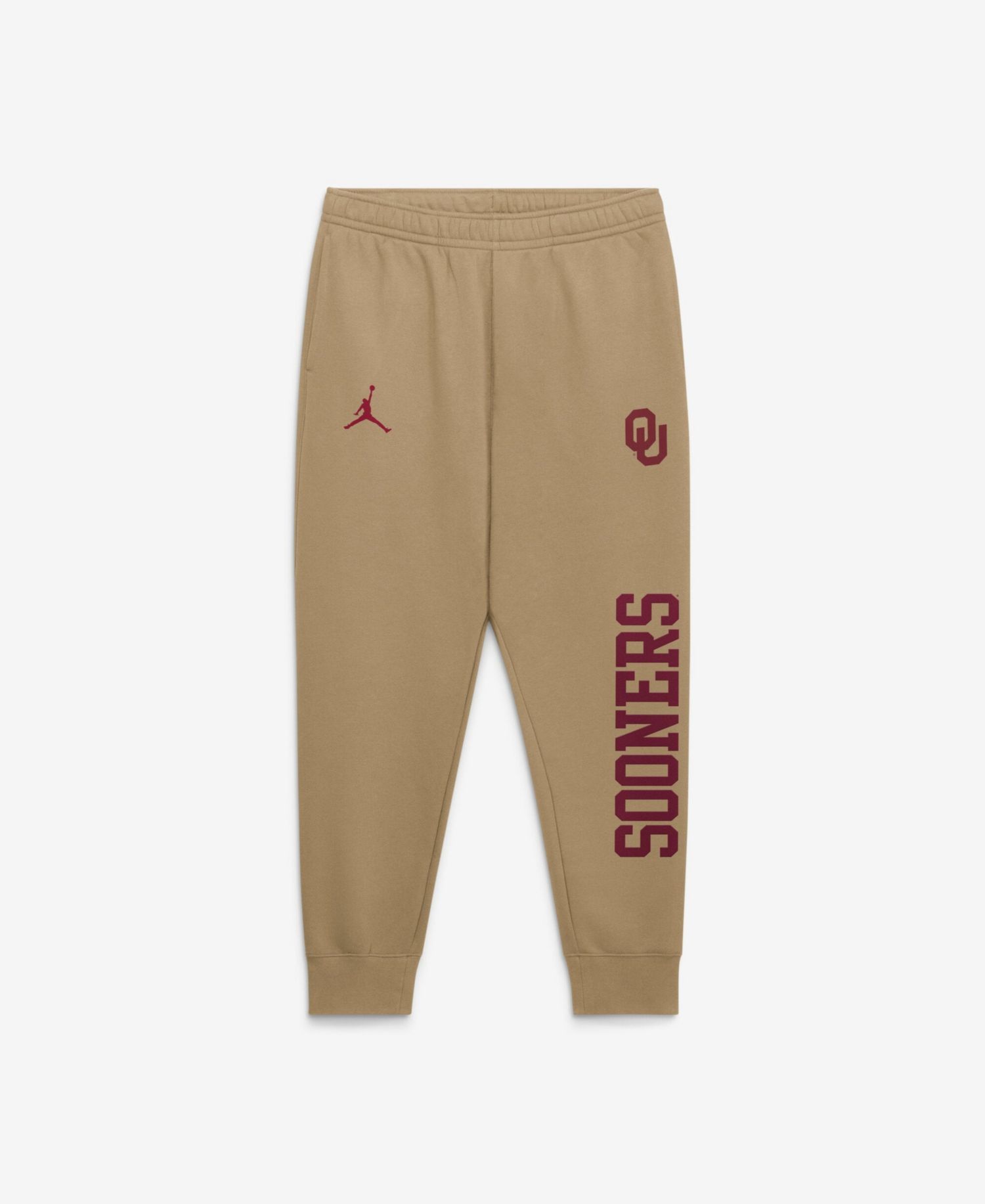 Men's Beige Oklahoma Sooners Primetime Club Fleece Joggers