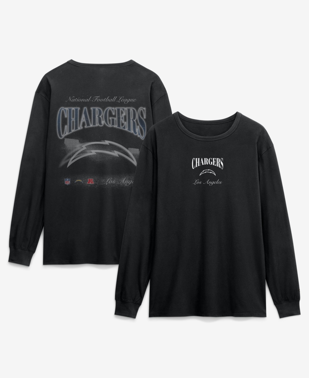 Fanatics Men's Los Angeles Chargers Midnight Falls Long-Sleeve Crewneck T-Shirt